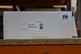 A boxed Crosswater Waldorf white lever 3 hole basin mixer.