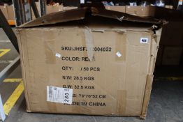 An as new Ansley and Hosho pushback recliner chair in red.