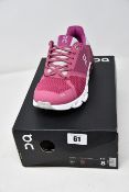 A pair of women's as new On Running Cloudflyer trainers (UK 6).