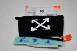 An as new Off-White arrow print face mask.