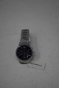 A men's as new Emporio Armani AR2448 stainless steel blue dial chronograph watch (No box).