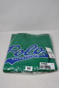 An as new Ralph Lauren Classic hoodie in green (L).