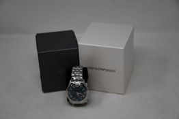 A men's boxed as new Emporio Armani AR1787 watch.