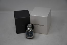 A men's boxed as new Emporio Armani AR1787 watch.