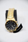 A men's as new Emporio Armani AR5857 gold chronograph watch (No box included).