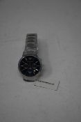 A men's as new Emporio Armani AR2448 stainless steel blue dial chronograph watch (No box).
