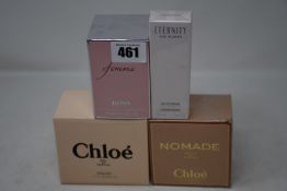 An as new Chloe eau de parfum (50ml), an as new Chloe Absolu de parfum (30ml), an as new Hugo Boss