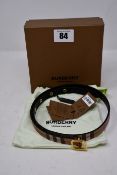 A girls as new Burberry Lyla belt (Size 60).