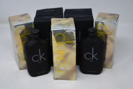 Six as new Calvin Klein Be eau de toilette (6 x 200ml, two unboxed) and three Calvin Klein CK IN