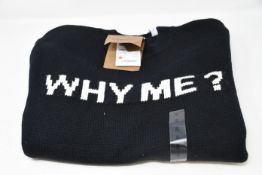 An as new Burberry Why Me sweater in black (S - RRP £350).