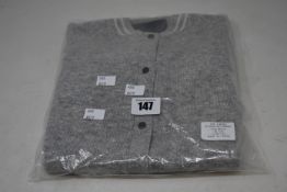 An as new Zoe Jordan Mini Edison cashmere bomber in grey (10-11 years - RRP £135).