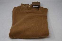 An as new Burberry Beckley zip necked sweater (XL - RRP £250).