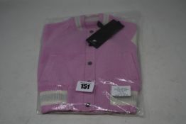 An as new Zoe Jordan Mini Edison cashmere bomber in pink (0-1 years - RRP £135).