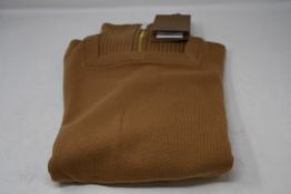 An as new Burberry Beckley zip necked sweater (M - RRP £250).