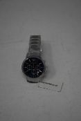 A men's as new Emporio Armani AR2448 stainless steel blue dial chronograph watch (No box).