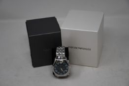A men's boxed as new Emporio Armani AR1787 watch.