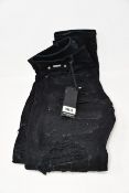 A pair of as new Represent Shredded jeans in black (32