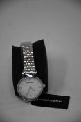 A ladies as new Emporio Armani AR1908 Gianni T-bar watch (No box included).