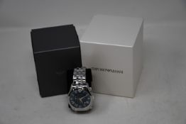 A men's boxed as new Emporio Armani AR1787 watch.