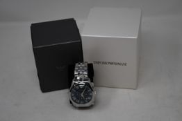 A men's boxed as new Emporio Armani AR1787 watch.