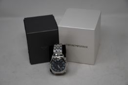 A men's boxed as new Emporio Armani AR1787 watch.