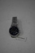 A men's as new Emporio Armani AR2448 stainless steel blue dial chronograph watch (No box).