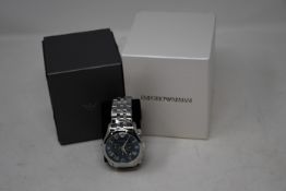 A men's boxed as new Emporio Armani AR1787 watch.