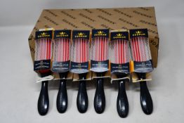 Five boxes of Denman D3 classic styling brushes (Six items per box).