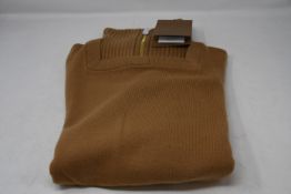 An as new Burberry Beckley zip necked sweater (XXL - RRP £250).