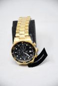 A men's as new Emporio Armani AR5857 gold chronograph watch (No box included).