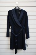 An as new Adrianna Papell knit crepe tuxedo A-line dress (Size 10).