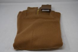 An as new Burberry Beckley zip necked sweater (XL - RRP £250).