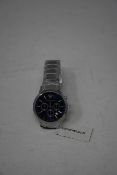 A men's as new Emporio Armani AR2448 stainless steel blue dial chronograph watch (No box).