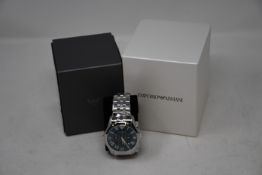 A men's boxed as new Emporio Armani AR1787 watch.