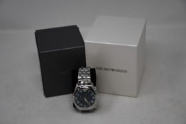 A men's boxed as new Emporio Armani AR1787 watch.