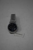 A men's as new Emporio Armani AR2448 stainless steel blue dial chronograph watch (No box).