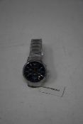 A men's as new Emporio Armani AR2448 stainless steel blue dial chronograph watch (No box).