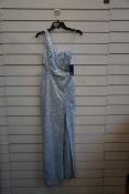 An as new Aiden Mattox one shoulder sequin dress (Size 6 - RRP £205).