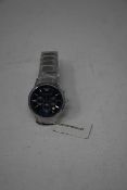 A men's as new Emporio Armani AR2448 stainless steel blue dial chronograph watch (No box).
