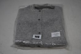 An as new Zoe Jordan Mini Edison cashmere bomber in grey (8-9 years - RRP £135).