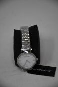 A ladies as new Emporio Armani AR1908 Gianni T-bar watch (No box included).