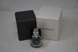 A men's boxed as new Emporio Armani AR1787 watch.