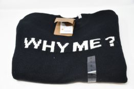 An as new Burberry Why Me sweater in black (M - RRP £350).