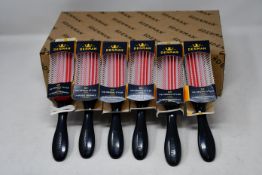 Five boxes of Denman D3 classic styling brushes (Six items per box).