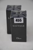 Two Dior Sauvage eau de toilettes (2 x 100ml).