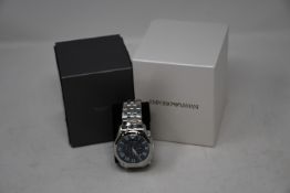 A men's boxed as new Emporio Armani AR1787 watch.