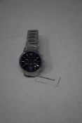 A men's as new Emporio Armani AR2448 stainless steel blue dial chronograph watch (No box).