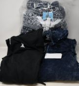 Three as new Onepiece Est 2007 jumpsuits; Denim On Denim (M - RRP £120), Original in black (XS)