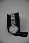 A ladies as new Emporio Armani AR1908 Gianni T-bar watch (No box included).