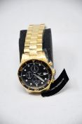 A men's as new Emporio Armani AR5857 gold chronograph watch (No box included).